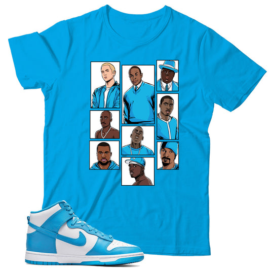 shirt match Dunk High Laser Blue