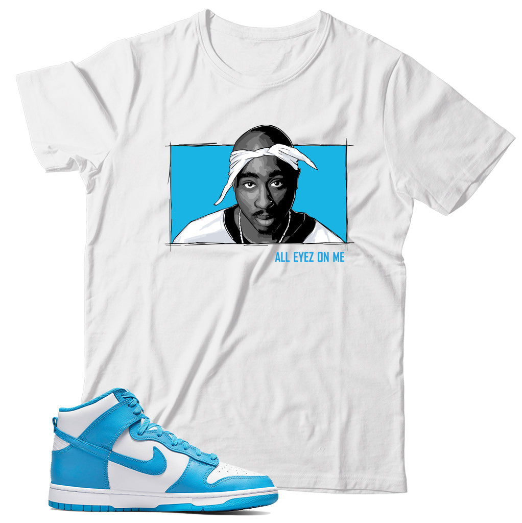 Dunk High Laser Blue shirt