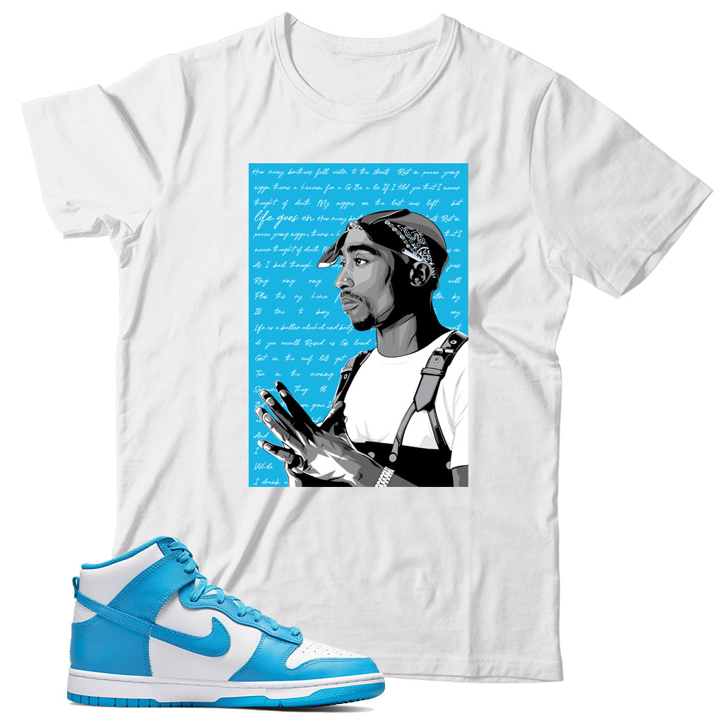 Dunk High Laser Blue shirt