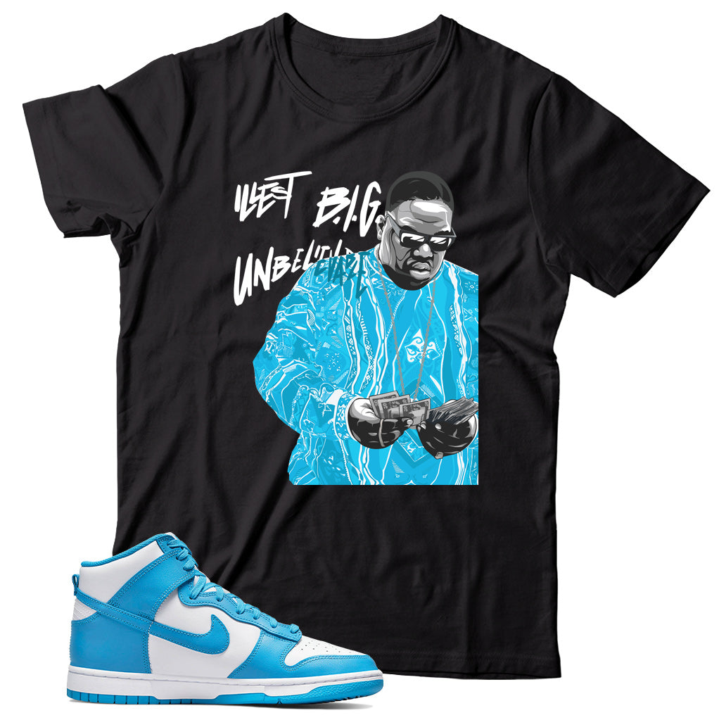 Dunk High Laser Blue shirt