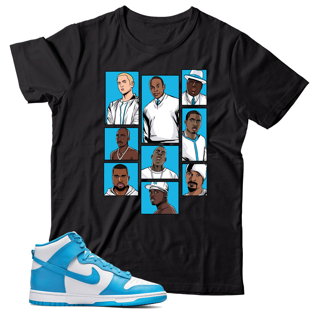 Dunk High Laser Blue shirt