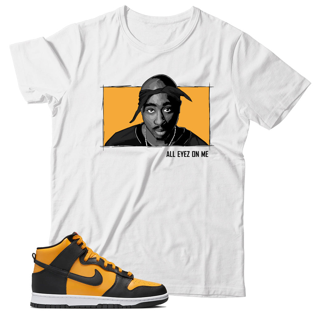 Dunk High Reverse Goldenrod shirt