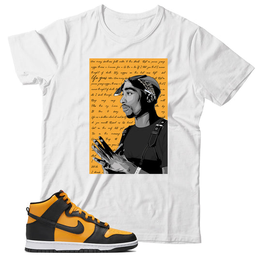 Dunk High Reverse Goldenrod shirt