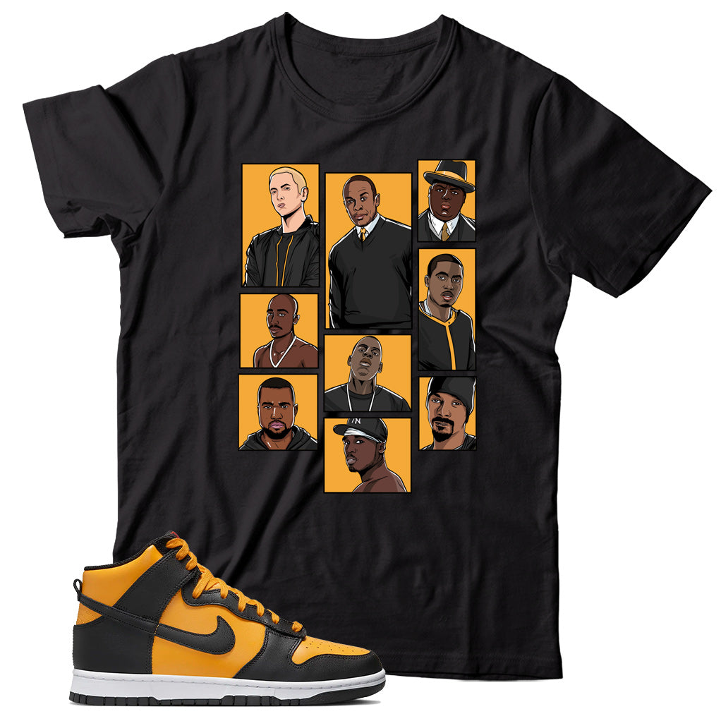 Dunk High Reverse Goldenrod shirt