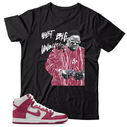 Sweet Beet dunks shirt