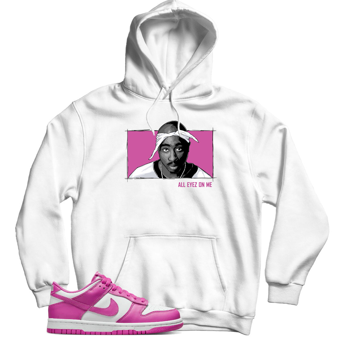 Hoodie Match Nike Dunk Low Active Fuchsia