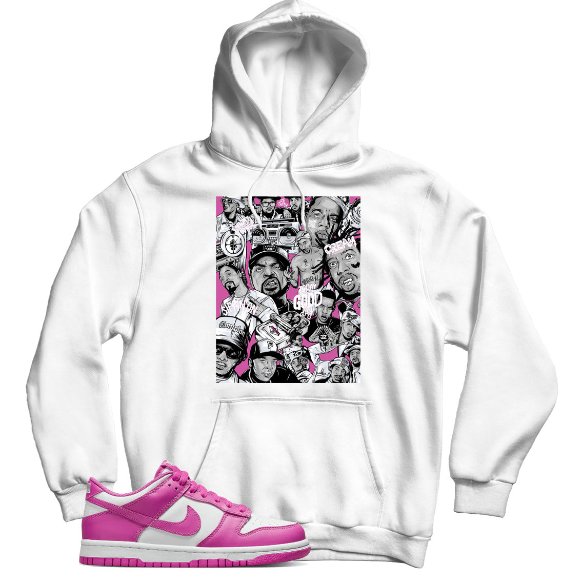 Hoodie Match Nike Dunk Low Active Fuchsia