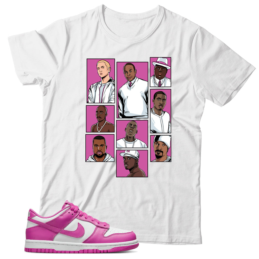 Dunk Low Active Fuchsia shirt