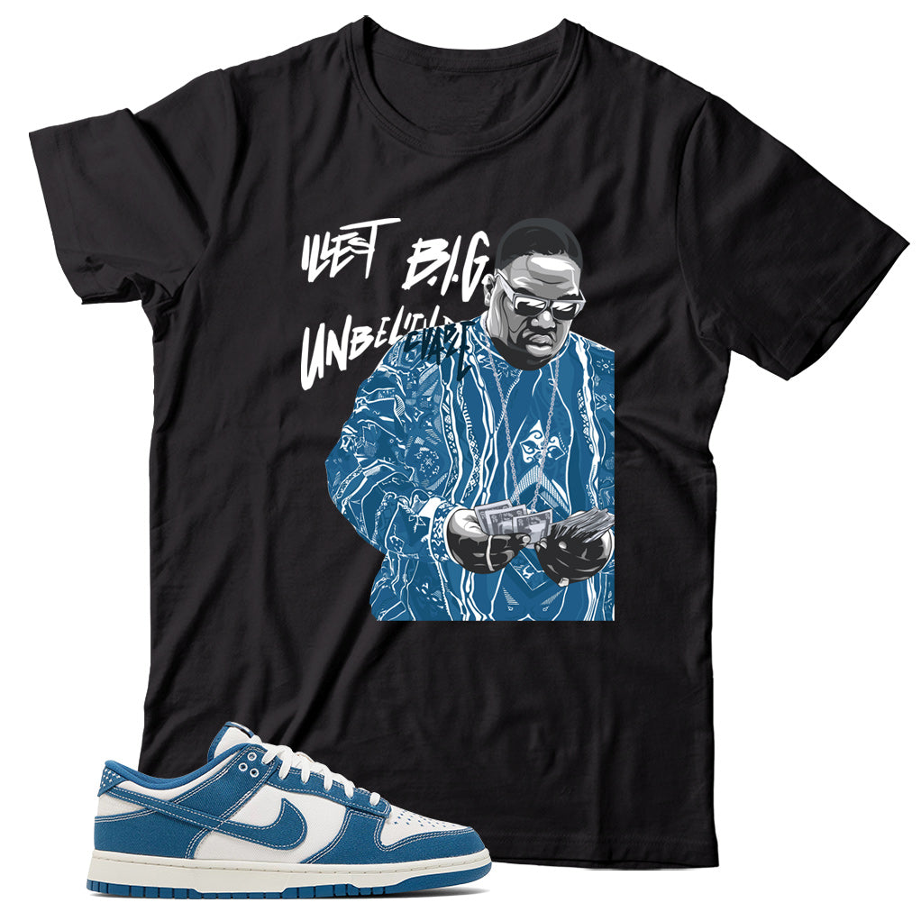 Nike Dunk Low Industrial Blue Sashiko Match T-Shirt