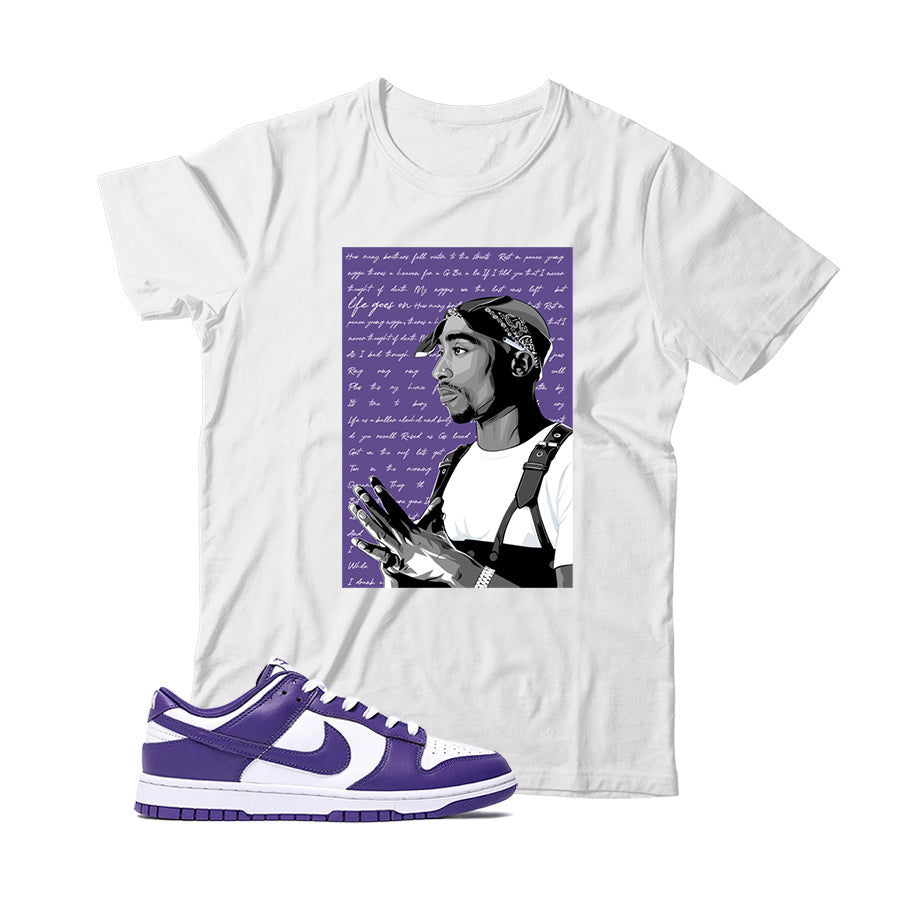 Dunk Low Court Purple shirt