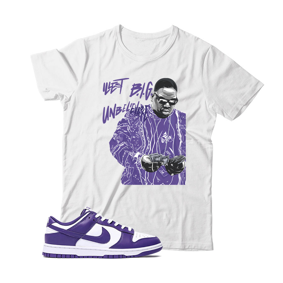 Dunk Low Court Purple shirt