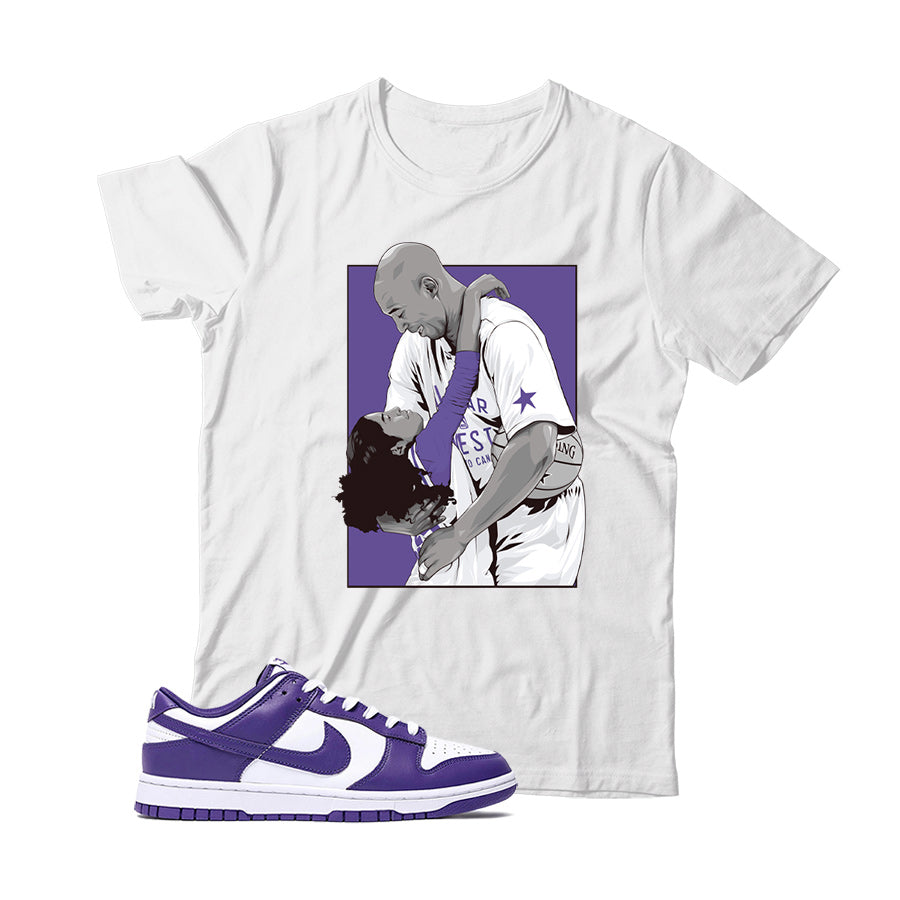 Dunk Low Court Purple shirt