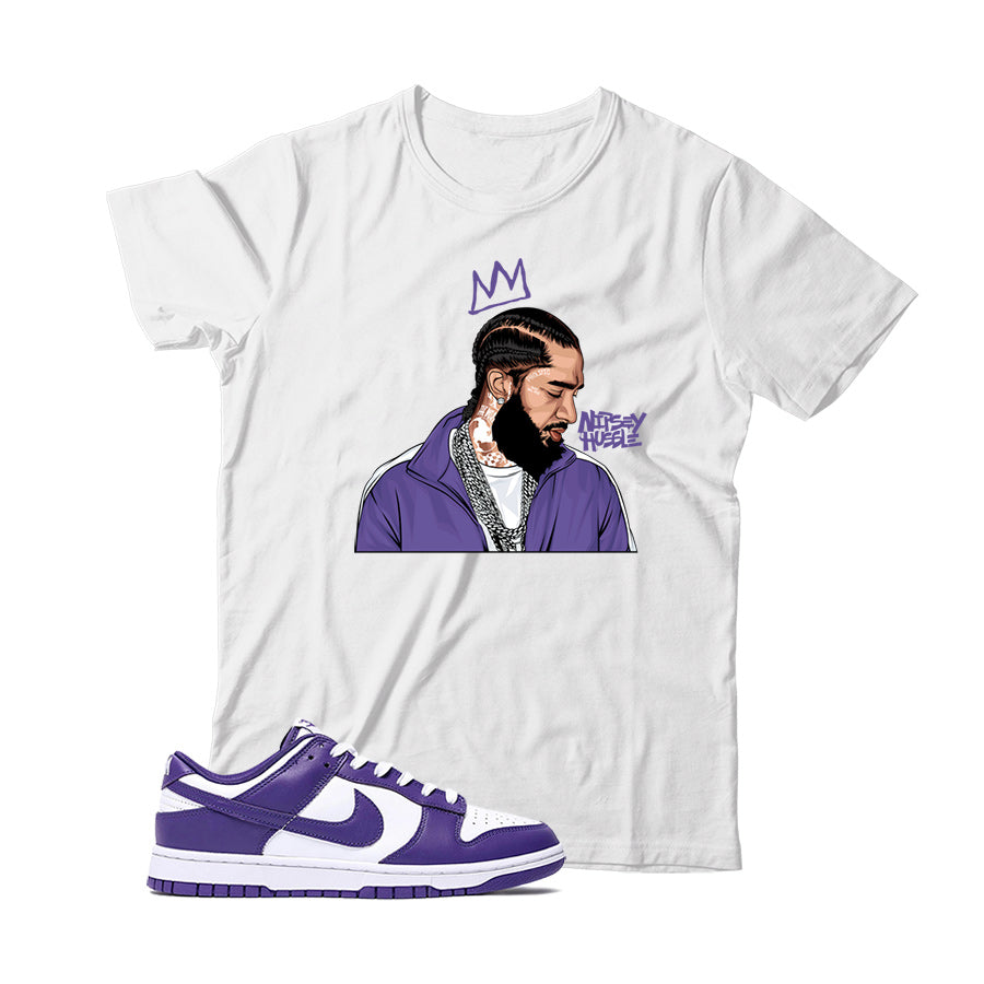 Dunk Low Court Purple shirt