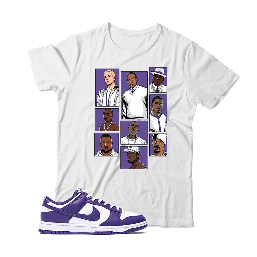 Dunk Low Court Purple shirt