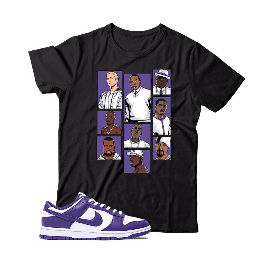 Dunk Low Court Purple shirt