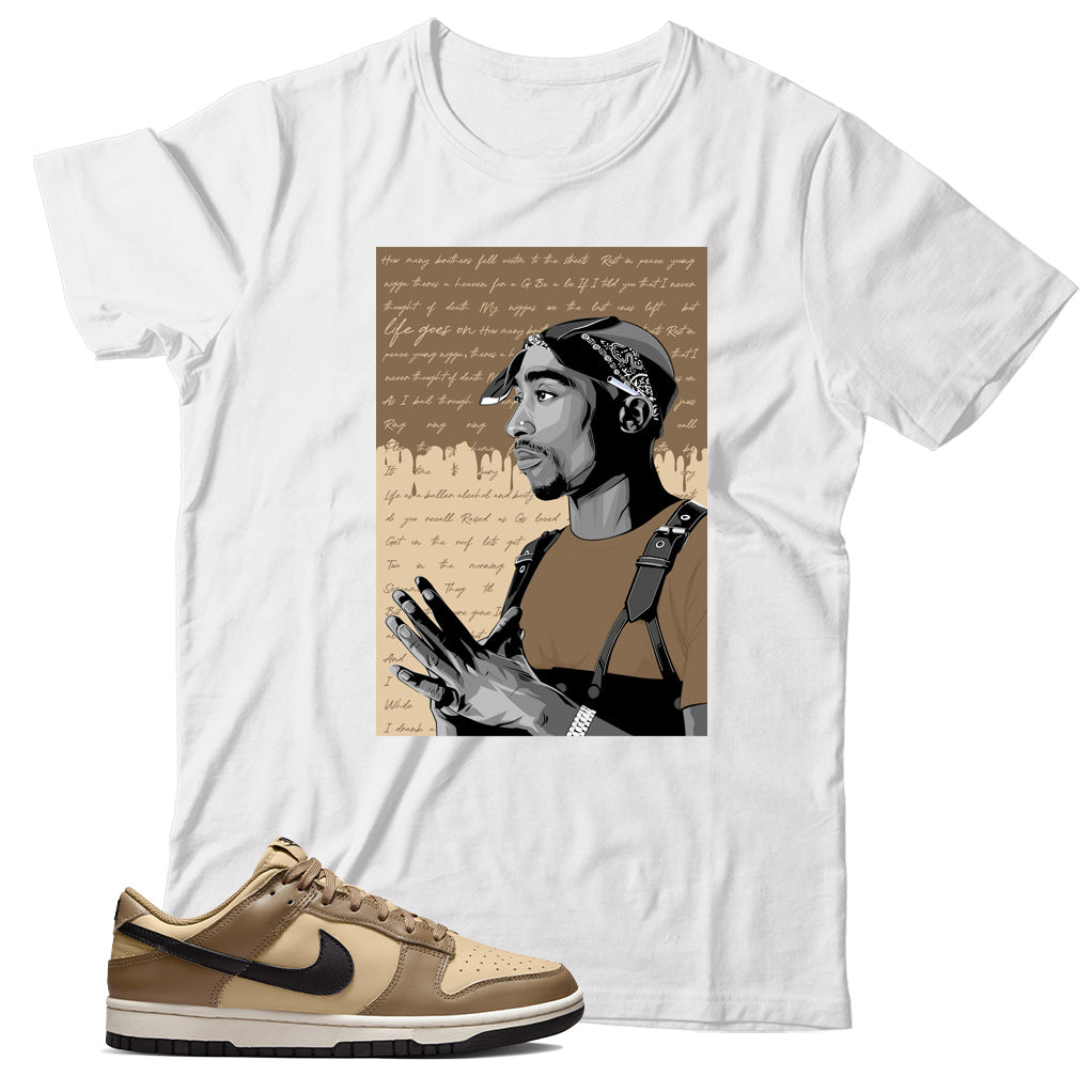 Dark Driftwood dunks shirt