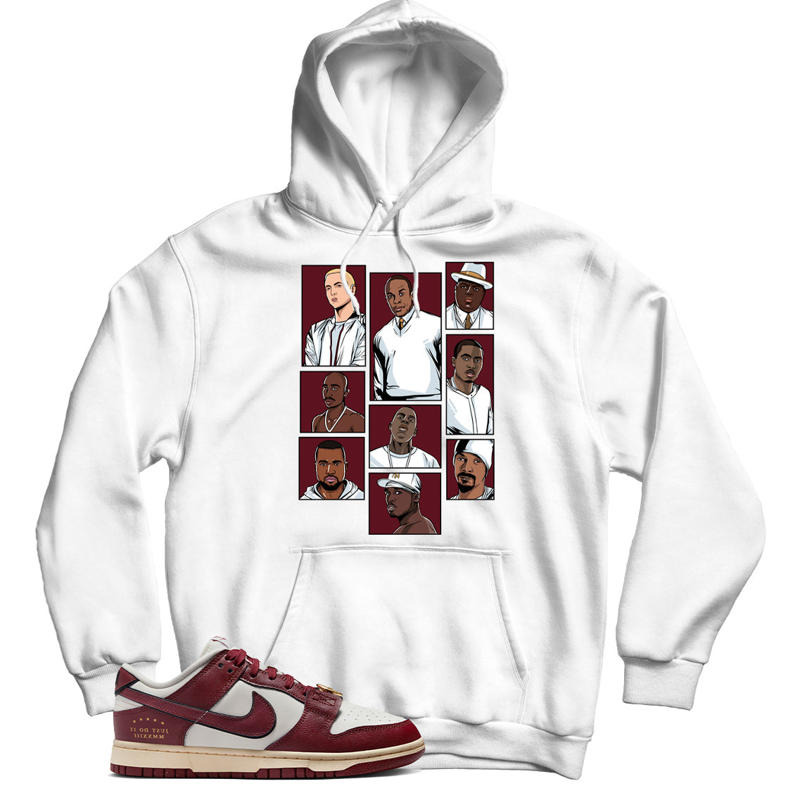 Dunk Low Just Do It Sail Team Red hoodie