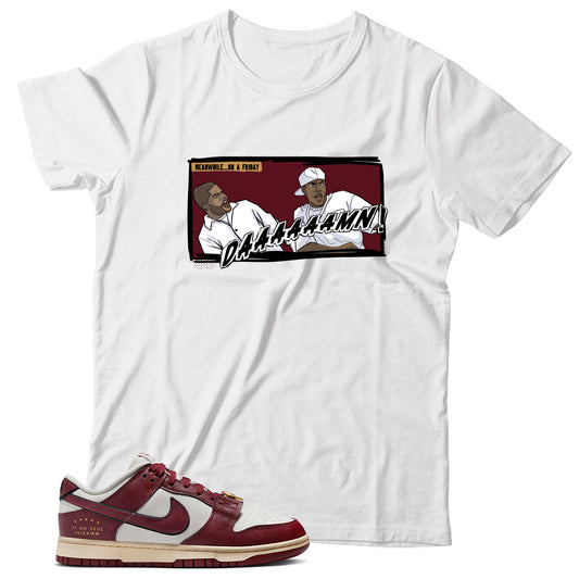 Dunk Low Just Do It Sail Team Red shirt