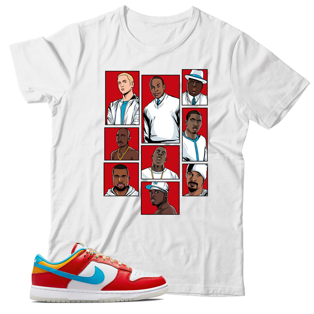 Rap T-Shirt Match LeBron James x Nike Dunk Low Fruity Pebbles – Shirt ...