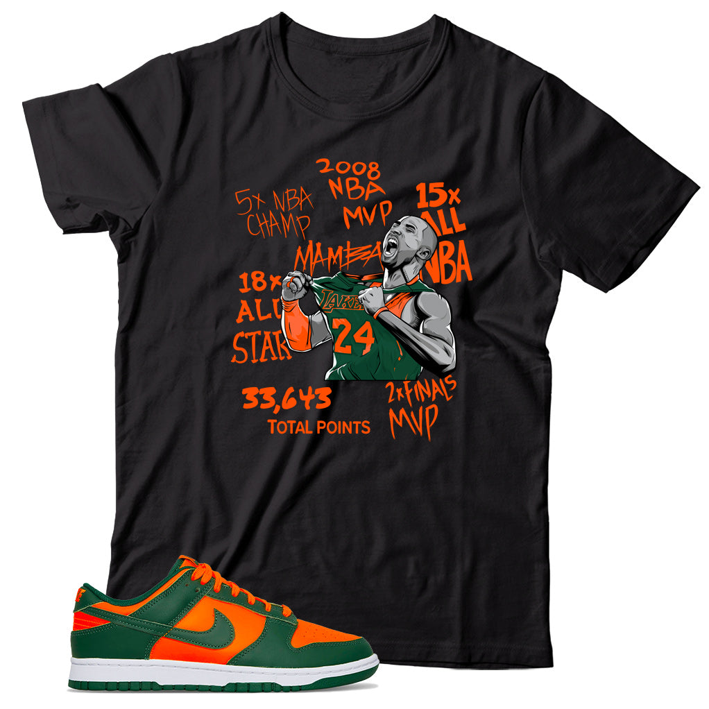 KB T-Shirt Match Nike Dunk Low Miami Hurricanes – Shirt Match Kicks