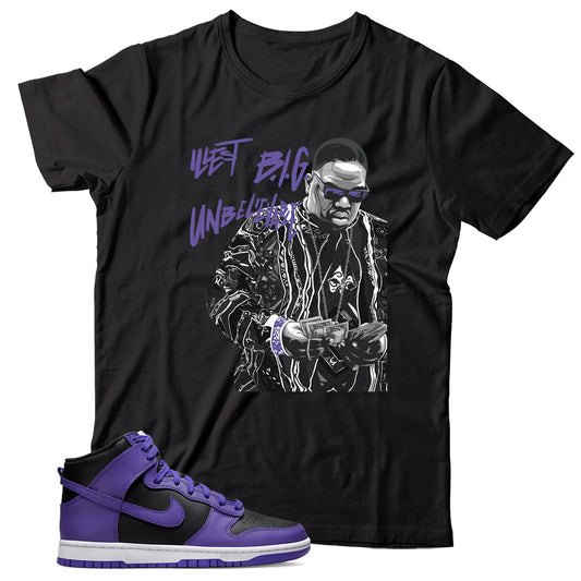 Nike Dunk High Psychic Purple shirt