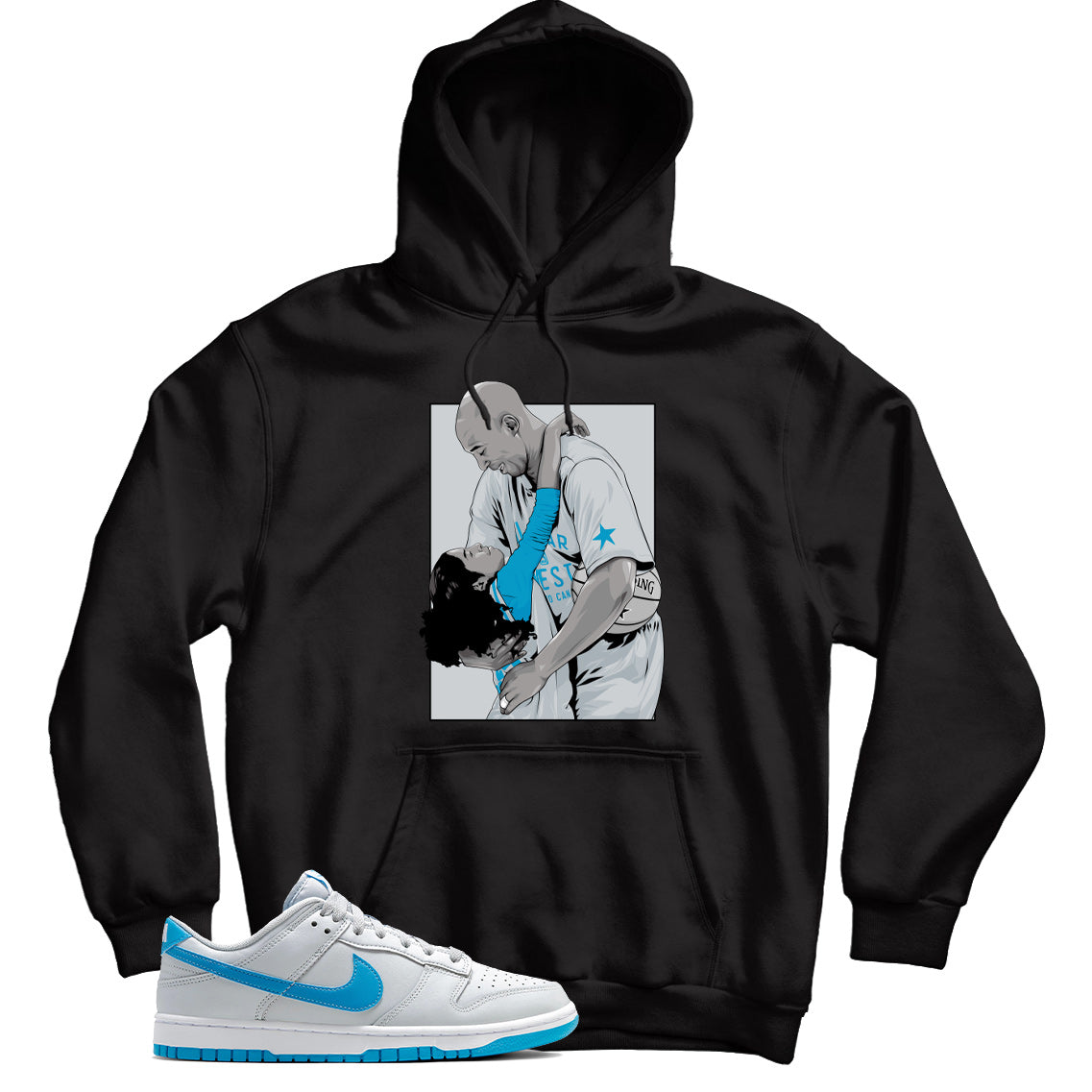 Dunk Low Pure Platinum Blue Lightning hoodie