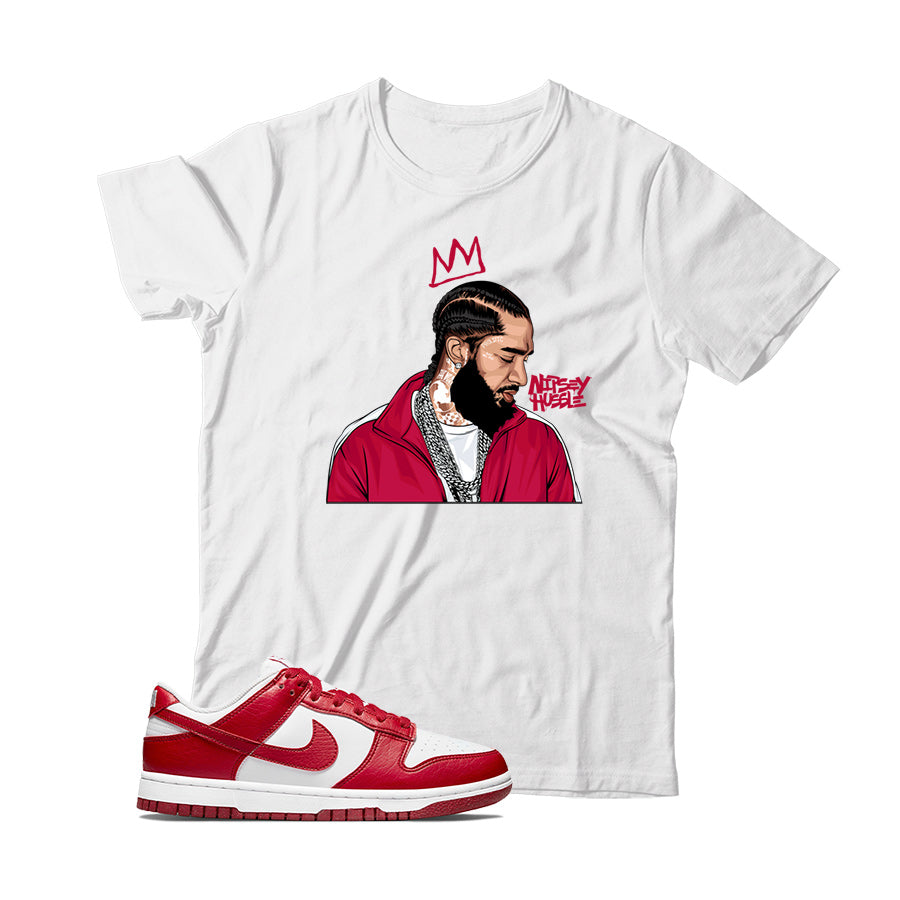 Dunk Low White Gym Red shirt