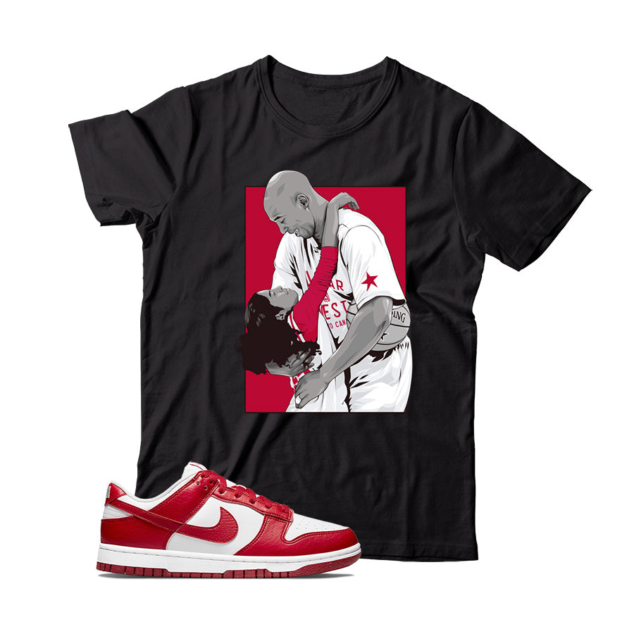 Dunk Low White Gym Red shirt