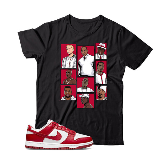 Dunk Low White Gym Red shirt