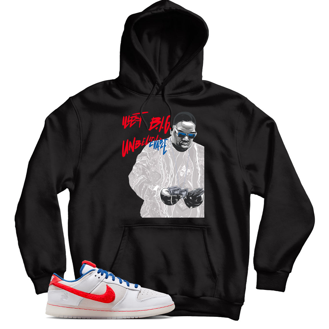 Dunk Low Year of the Rabbit Crimson hoodie