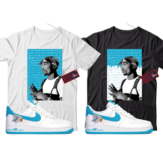 2 Pac(2) T-Shirt Match Nike Air Force 1 Low Hare Space Jam