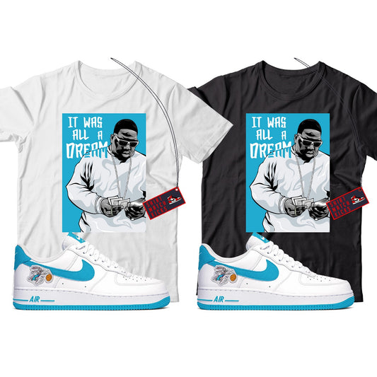 Biggie T-Shirt Match Nike Air Force 1 Low Hare Space Jam
