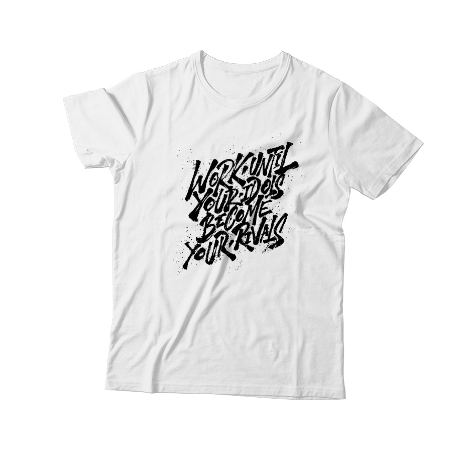 Idols Become Rivals Crewneck T-Shirt - White/Black