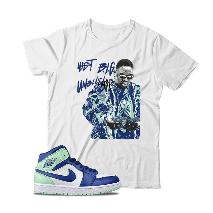 Jordan 1 Blue Mint shirt