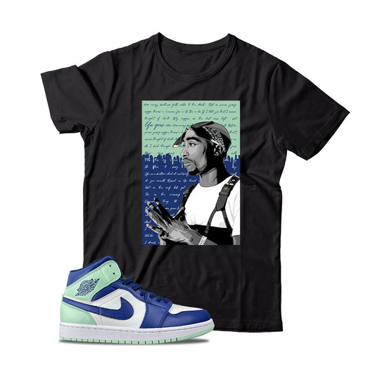 Jordan 1 Blue Mint shirt