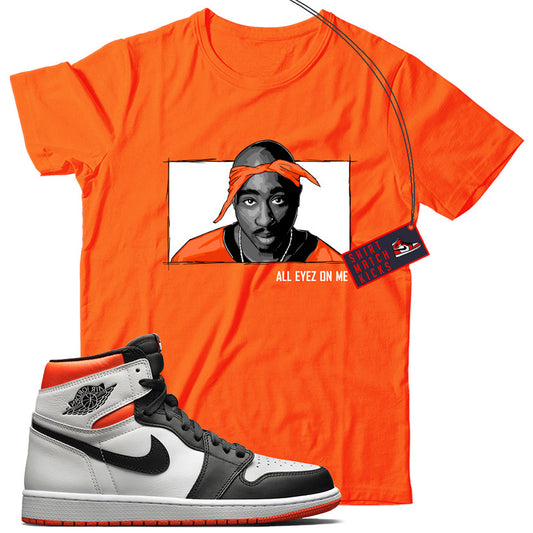 2 Pac T-Shirt Match Jordan 1 Electro Orange