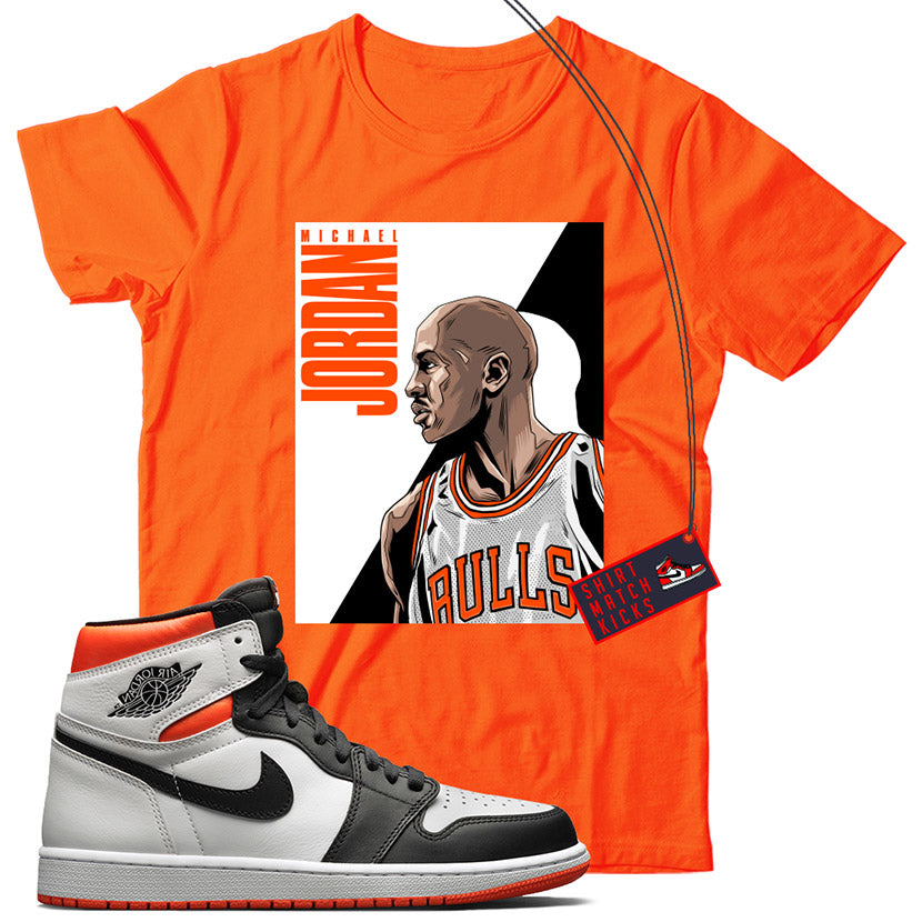 MJ(2) T-Shirt Match Jordan 1 Electro Orange