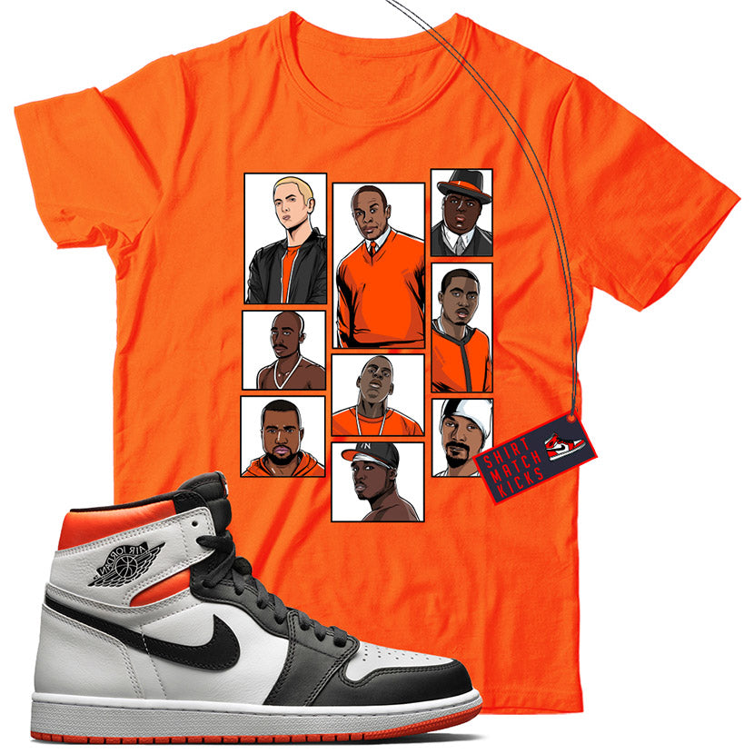 Rap T-Shirt Match Jordan 1 Electro Orange