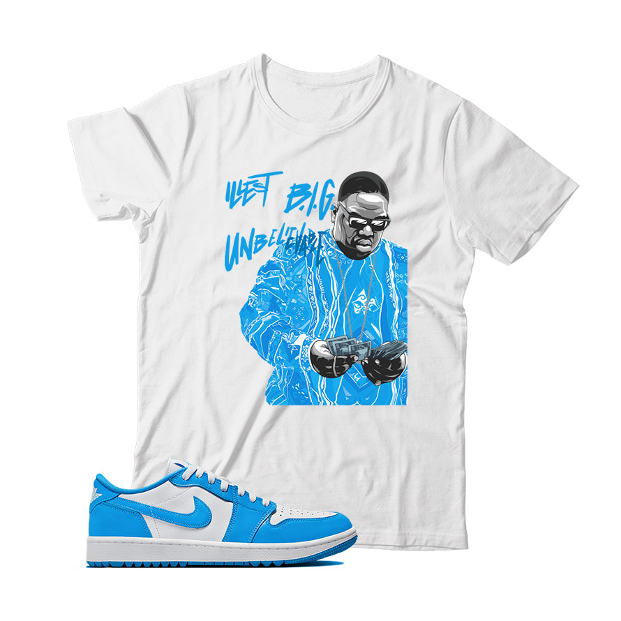 Jordan 1 Low Golf UNC shirt