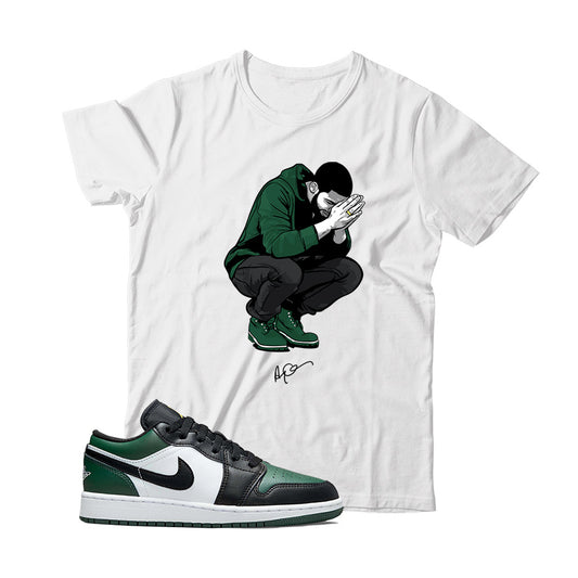 Jordan 1 Low Green Toe shirt