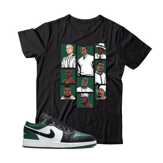 jordan low green toe shirt