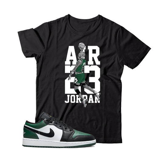 jordan low green toe shirt