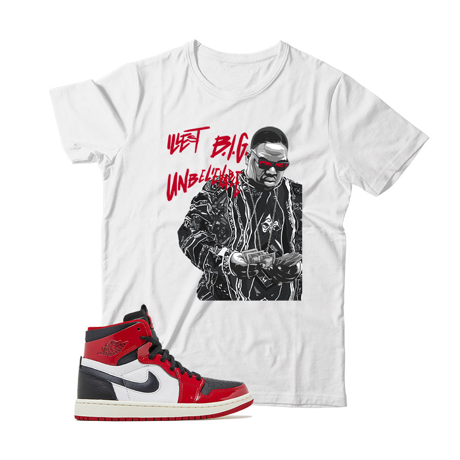 Jordan 1 Patent Red shirt