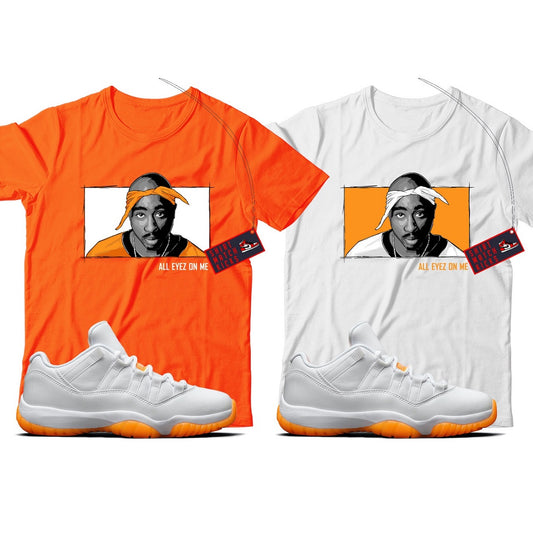 2 Pac(2) T-Shirt Match Jordan 11 Low Citrus