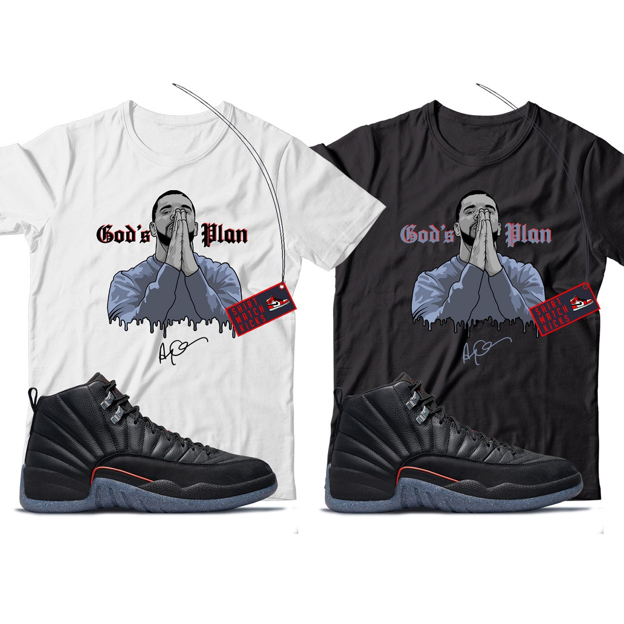 Drizzy T-Shirt Match Jordan 12 Utility Grind