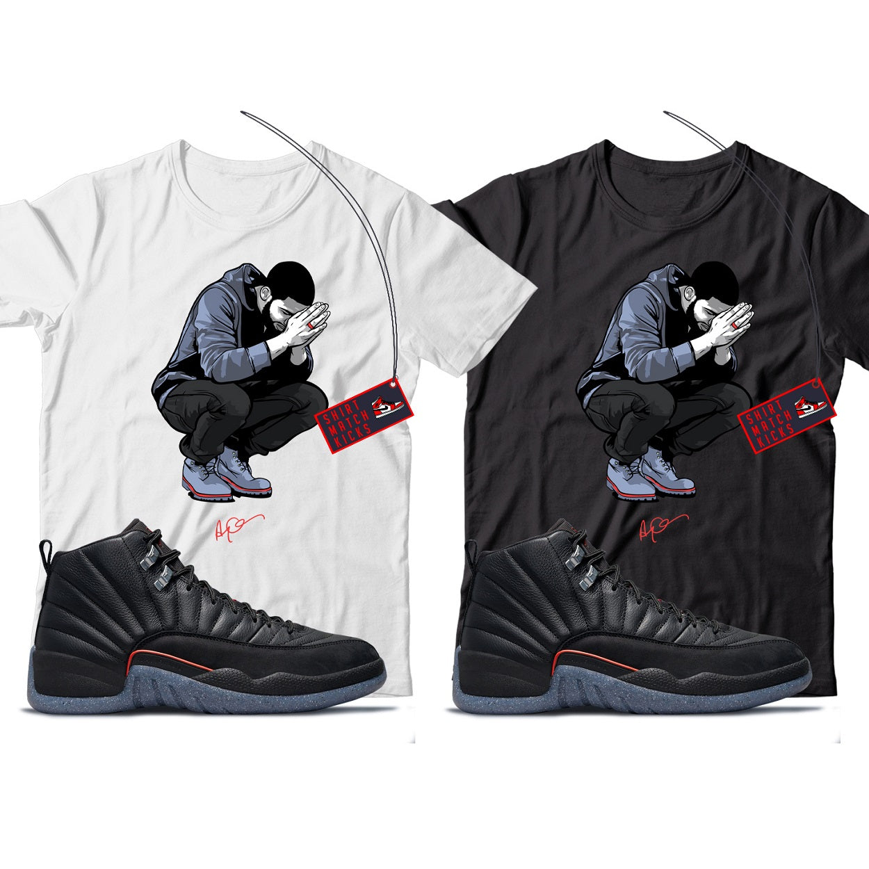 Drizzy(2) T-Shirt Match Jordan 12 Utility Grind