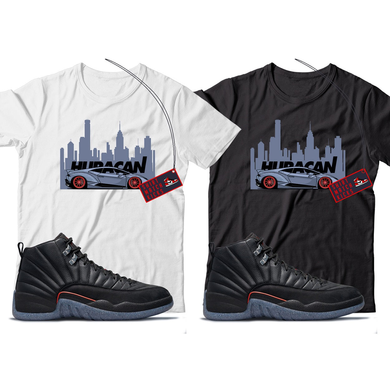 Huracan T-Shirt Match Jordan 12 Utility Grind