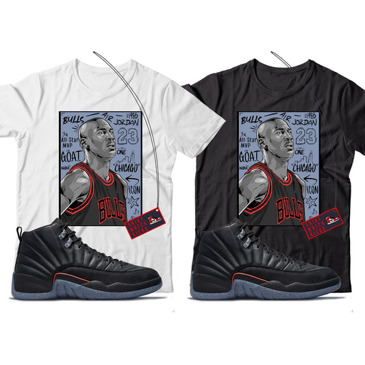 MJ(5) T-Shirt Match Jordan 12 Utility Grind