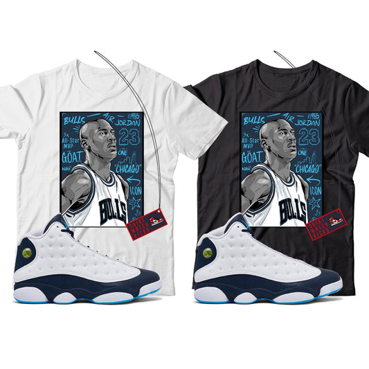 MJ(3) T-Shirt Match Jordan 13 Obsidian