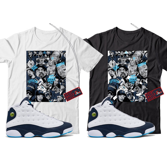 Rap(2) T-Shirt Match Jordan 13 Obsidian